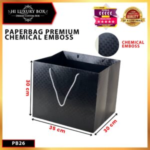 Paper Bag Hadiah Jumbo/ Premium Gift Bag/ Tas Kado Jinjing/ Chemical Embos/ 35x30x30/ PB26
