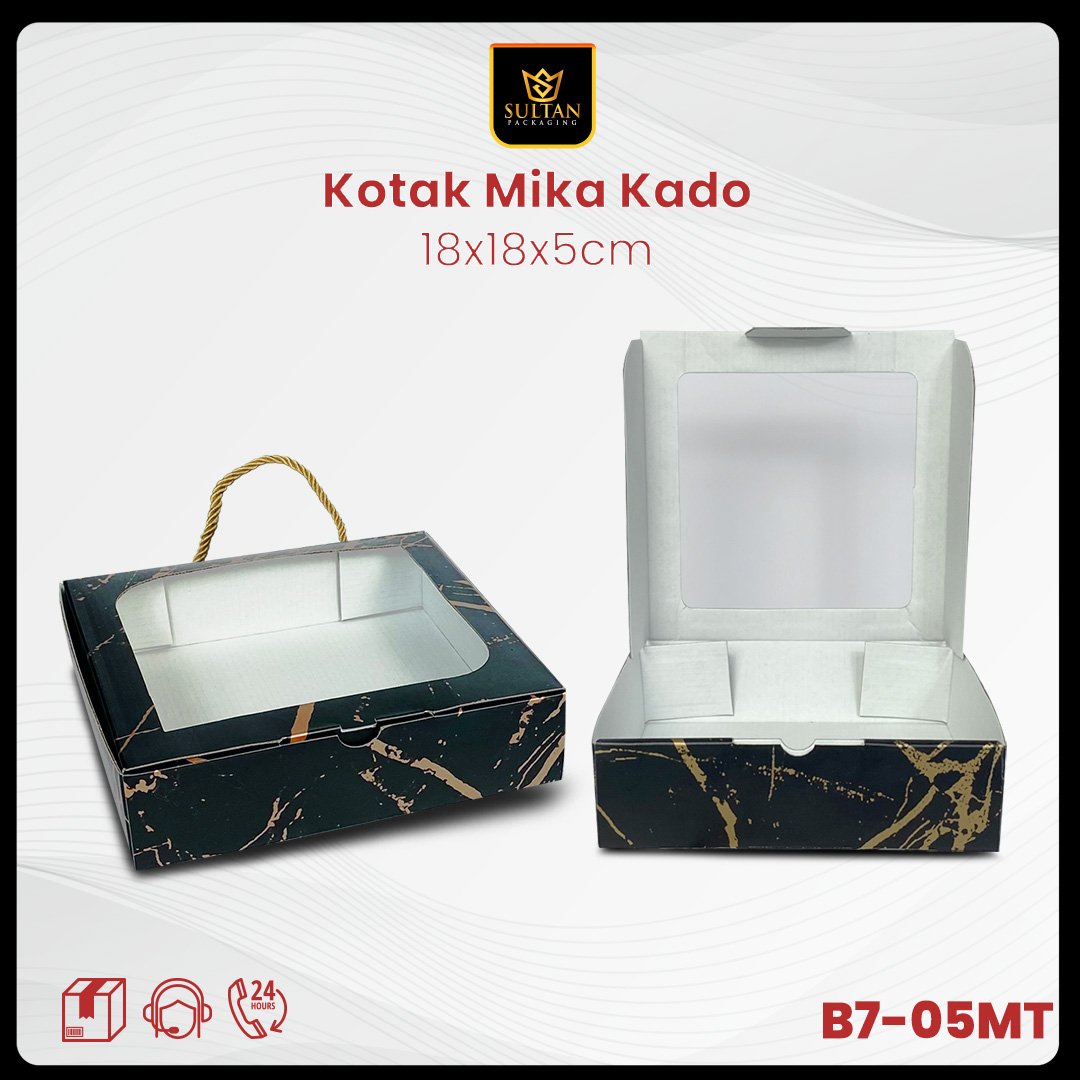 Kotak Kado Baju - Kotak Mika Marble - Kotak Souvenir - Box Hampers 18x18x5 - B7 (04-05) - Image 4