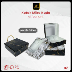 Kotak Kado Baju - Kotak Mika Marble - Kotak Souvenir - Box Hampers 18x18x5 - B7 (04-05)