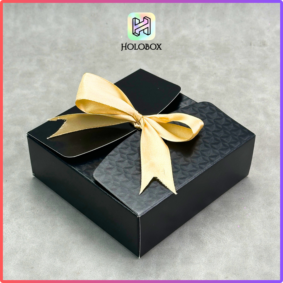 Box Hadiah C60 Chemical Emboss Premium 14x14x5 cm / Kotak Kado Aesthetic + Pita - Image 6