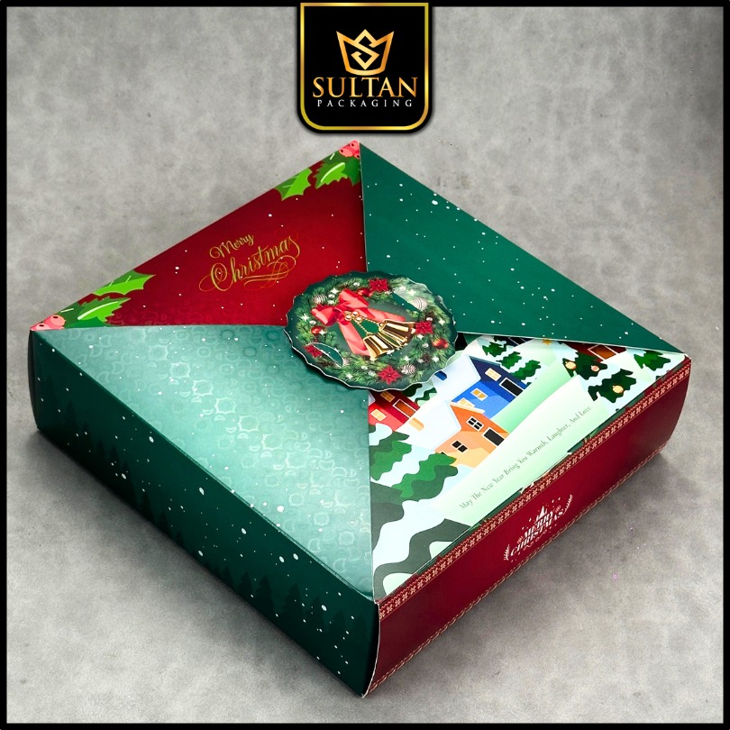 Christmas Gift Box / Kotak Kue Natal / Box Hampers / Premium Box / 22x22x6,5cm / C66 - Image 3
