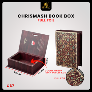 Box Natal Premium / Kotak Buku Natal / Hampers Christmas / Kotak Kue / 26x19x7,5cm / c67