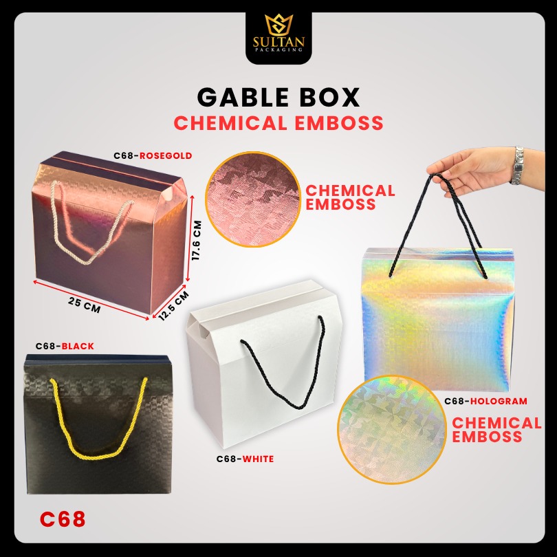 Box Hampers / Gable Box / Kotak Souvenir Hadiah / 25x12,5x17,5cm / C68