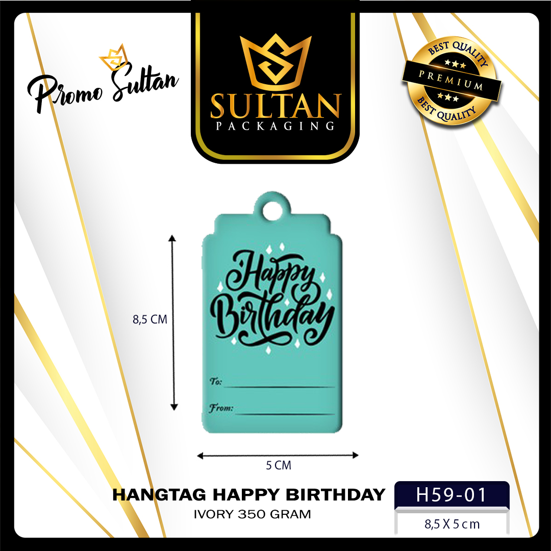 Hangtag - Hangtag Murah - Hangtag Happy Birthday - Hangtag Ulang Tahun - H59 - Image 2