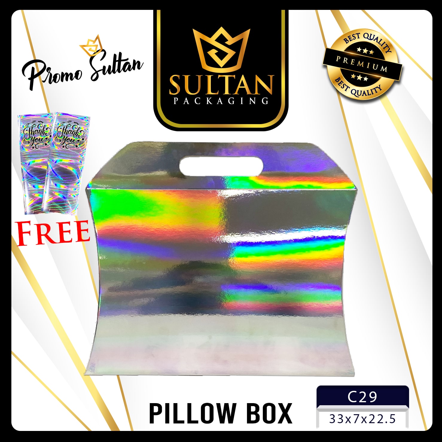 Kotak Kado - Pillow Box - Box HIjab - Gift Box Hologram - Gable Box - Packaging - Souvenir - Bridesmaid C29 - Image 2