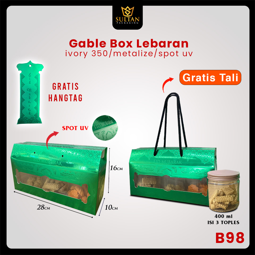 Box Hampers/Gable Box /Kotak Idul Fitri/Toples tabung / B98 - Image 2