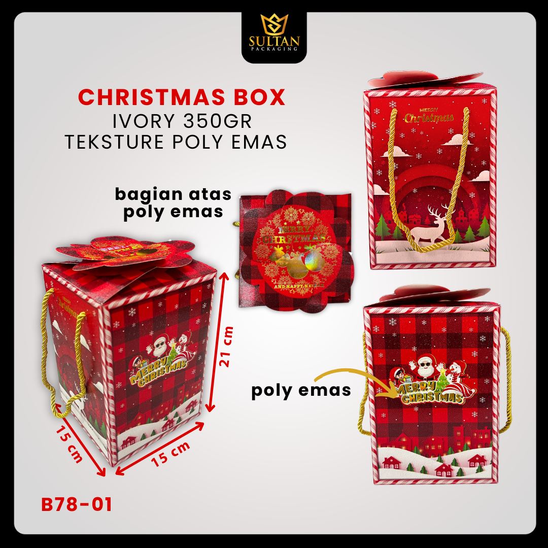 Kotak Kue|Kotak NatalBox Hampers|Toples 500gr|Dus|Box Packaging|B78 - Image 6
