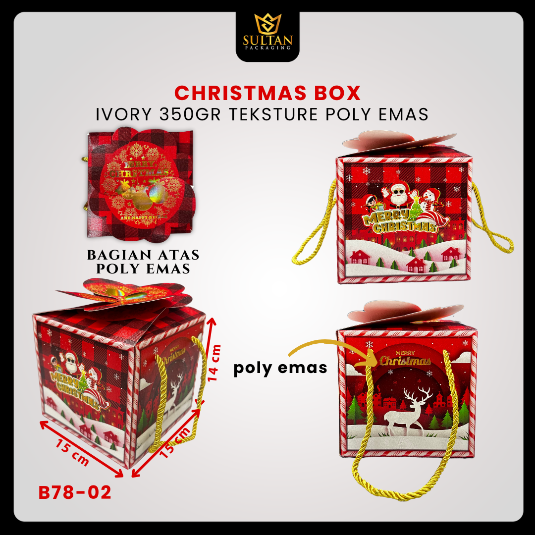 Kotak Kue|Kotak NatalBox Hampers|Toples 500gr|Dus|Box Packaging|B78 - Image 7