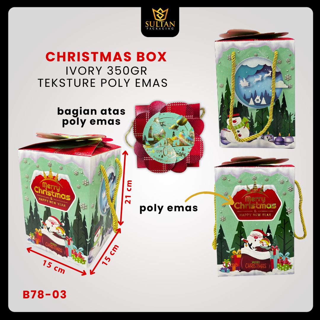 Kotak Kue|Kotak NatalBox Hampers|Toples 500gr|Dus|Box Packaging|B78 - Image 8