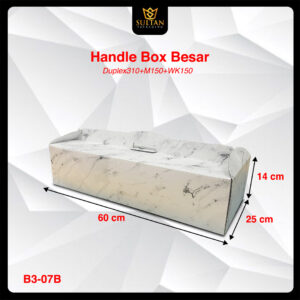 Kotak Gable - Box Kado Jumbo - Motif Marble - Ukuran 60x25x14 - B3-07B