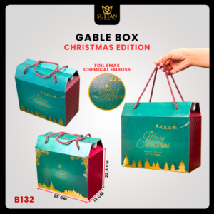 Box Hampers / Gable Box Natal / Kotak Souvenir Hadiah / Christmas Edition / 25x13x22,5cm / B132