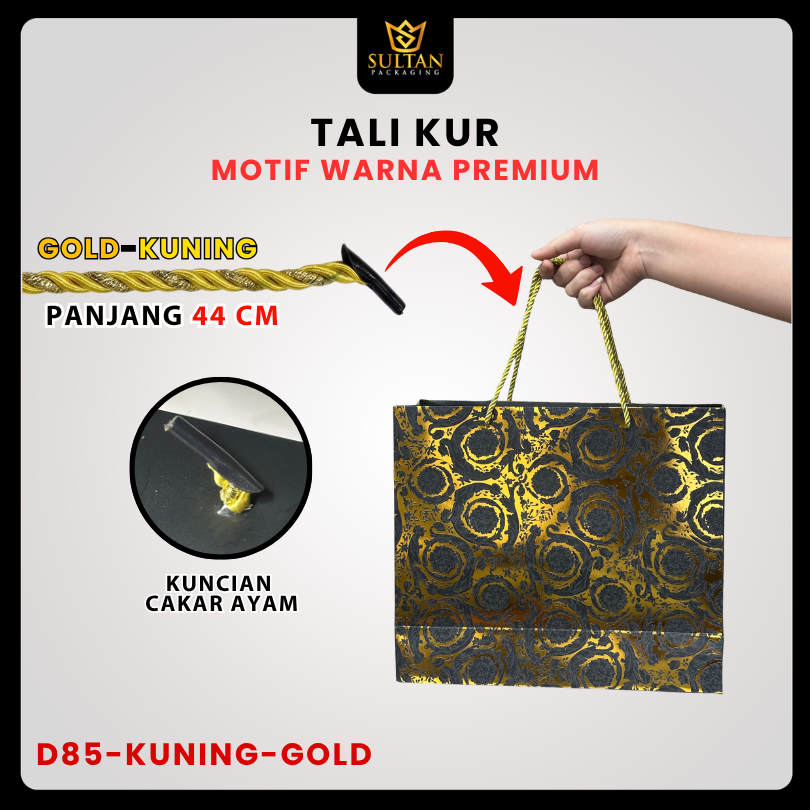 Tali|Tali Kur Mix Warna|Tali Kepang Sumbu|Tali Paper Bag Panjang 44cm|D85 - Image 4