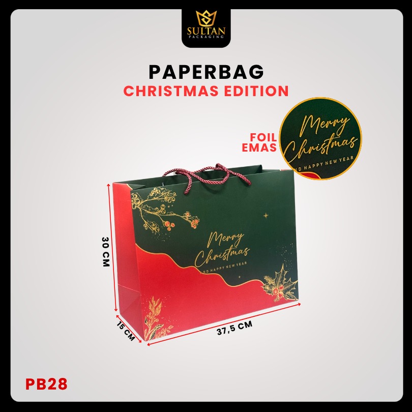 Paper Bag Natal / Crishtmas Edition / Premium / Tas Kado / 37,5x15x30cm / PB28 - Image 2